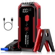 POWQ Car Battery Jump Starter Portable 4000A Jump Starter with Jumper Cables - Battery Jumper Starter Portable, 12V Auto Jump Start Battery Pack - Jump Box for All Gasoline & 10.0L Diesel Engines