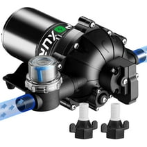 POXURIO RV Fresh Water Pump, 12V DC Water Pump, 5.5GPM 70PSI Self-Priming Diaphragm Pump
