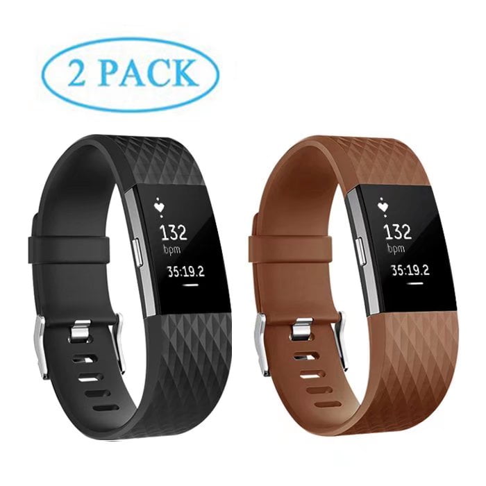 POY Fitbit Charge 2 Bands 2 PACK Adjustable Replacement Wristband