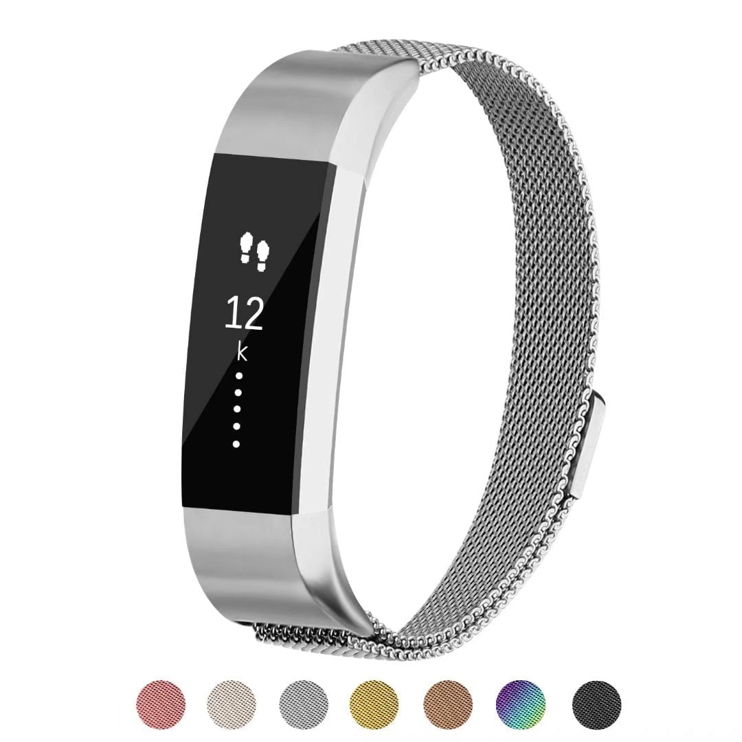 POY For Fitbit Alta Metal Replacement Bands Milanese Loop Stainless Steel Bracelet Smart Watch Strap with Unique Magnet Lock Walmart