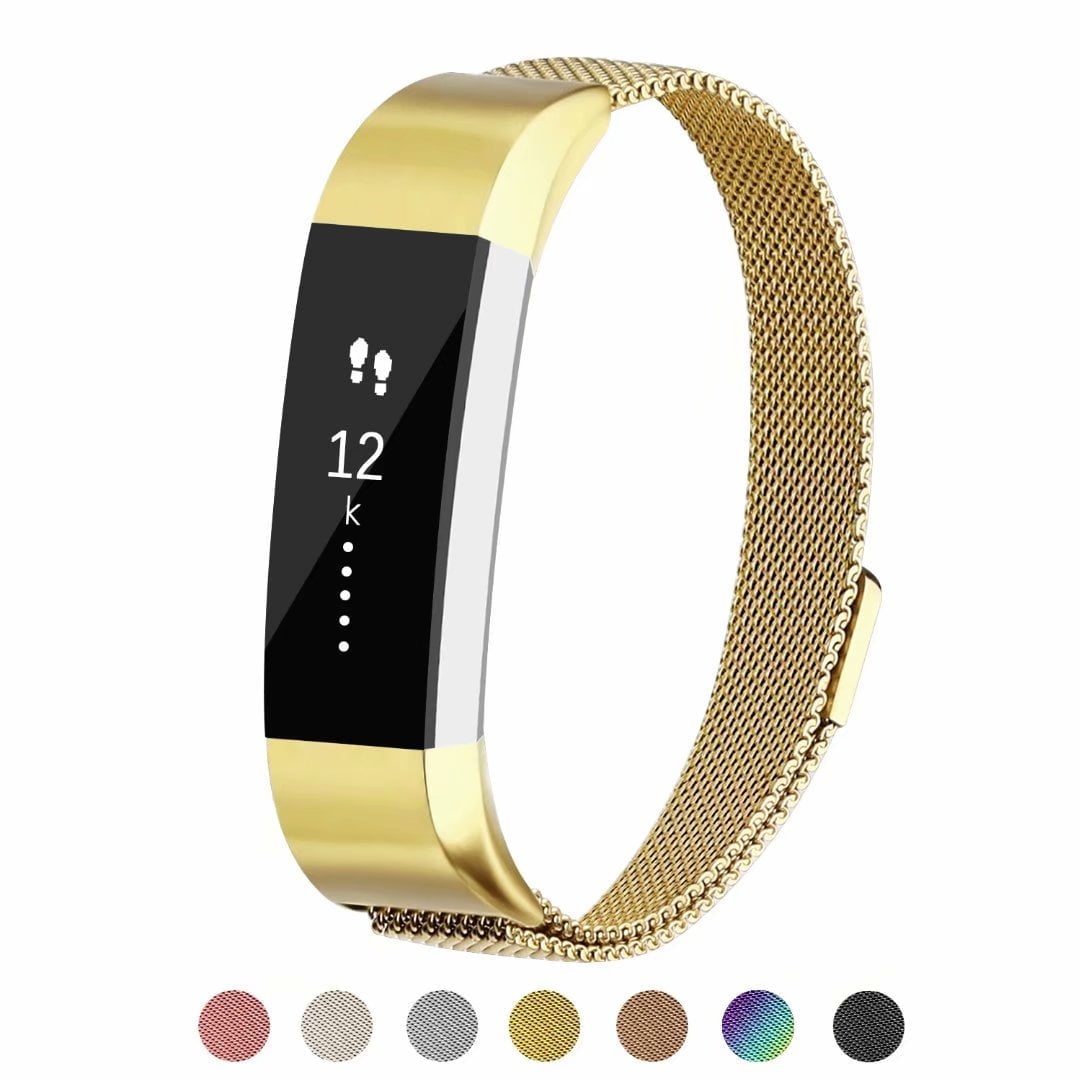 POY For Fitbit Alta Metal Replacement Bands Milanese Loop Stainless Steel Bracelet Smart Watch Strap with Unique Magnet Lock Walmart