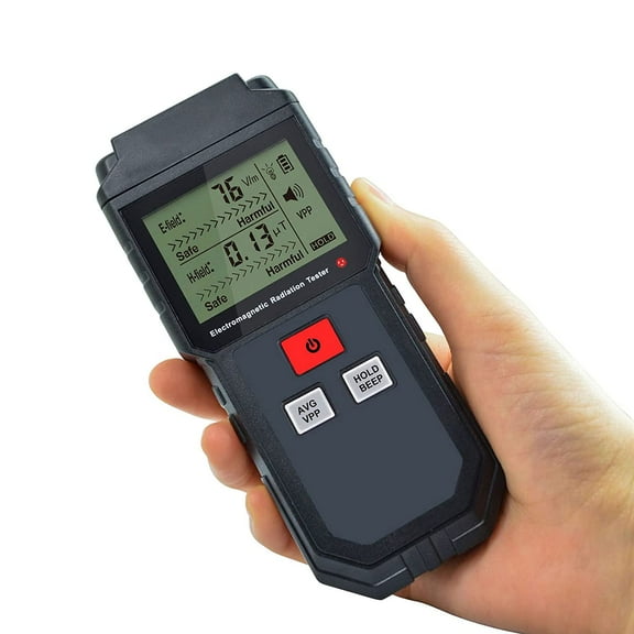 POYIPI EMF Meter, Handheld Portable Radiation Detector, Black