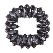 POYOGA 2 Pcs/Set Shoe Clip Zinc Alloy Square Hollow for Rhinestone Floral Glitter Luxur