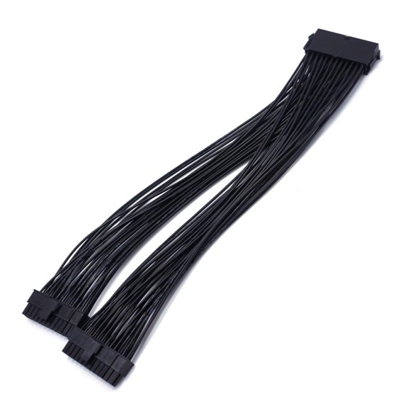 POYOGA 24Pin ATX Splitter 24P PSU Power Port Multiplier 24 Pin Male to Female Port