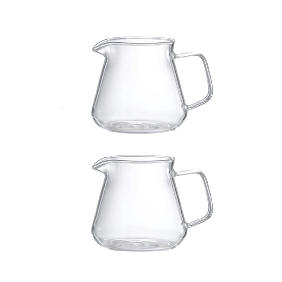 POYOGA 2PCS Clear Glass French Press Styles Coffee Tea Brewing Pot For Daily Home Use