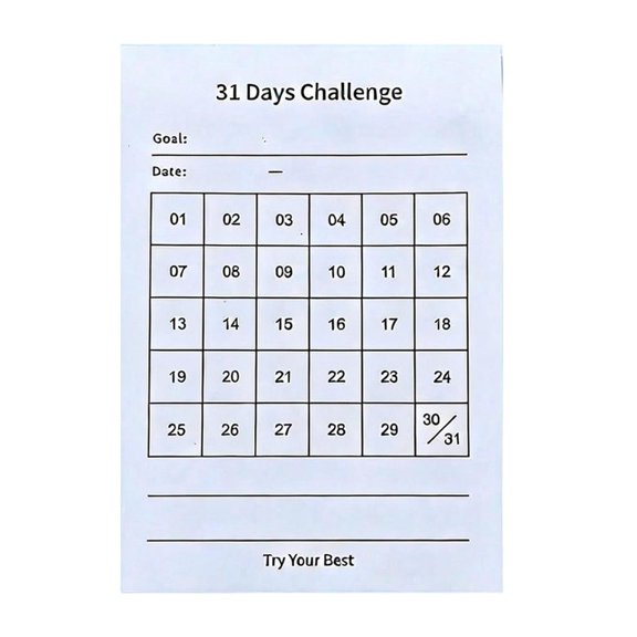 POYOGA 31 Day Trackers Notebook Multipurpose 31 Day Diary For Personals Development