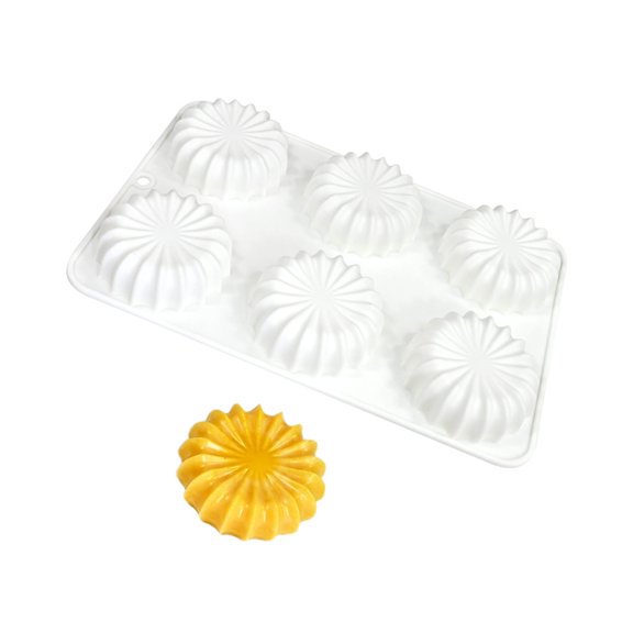 POYOGA 6 Spirals Shape Silicone Chocolate Baking Molds Safe For Freezer And Oven Use