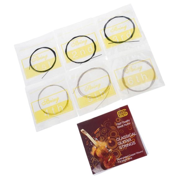 POYOGA 6Pc/Set Electric Guitar Strings 6 String Set Metal Material Practiced Strings