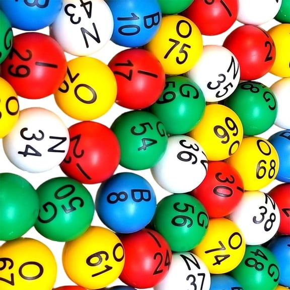 POYOGA 75pack Raffle Colorful Replacement Bingo Balls Set Multicolor Bingo Ball