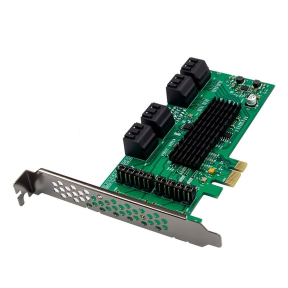 POYOGA 8 Port PCIE Sata Expansion Card PCIE to Sata 3 Controller 6Gbps SSD Card for PC