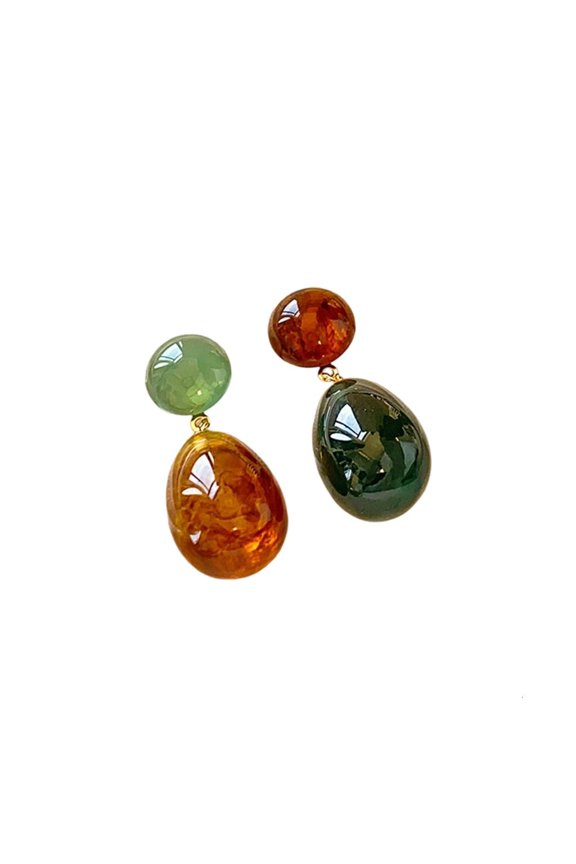 POYOGA Asymmetric Earrings Colorful Geometric Shape For Any Occasions