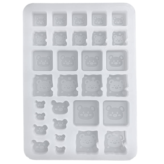 POYOGA Bear Quicksand Resin Casting Mold Resin Art Rattle Mold Crystal Silicone Mold