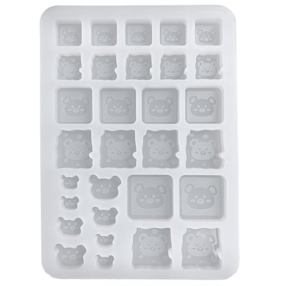 POYOGA Bear Quicksand Resin Casting Mold Resin Art Rattle Mold Crystal Silicone Mold