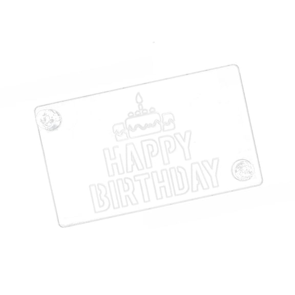 POYOGA Birthday Cake Top Stencil Cake Decorating Template for Baking Biscuits Bread