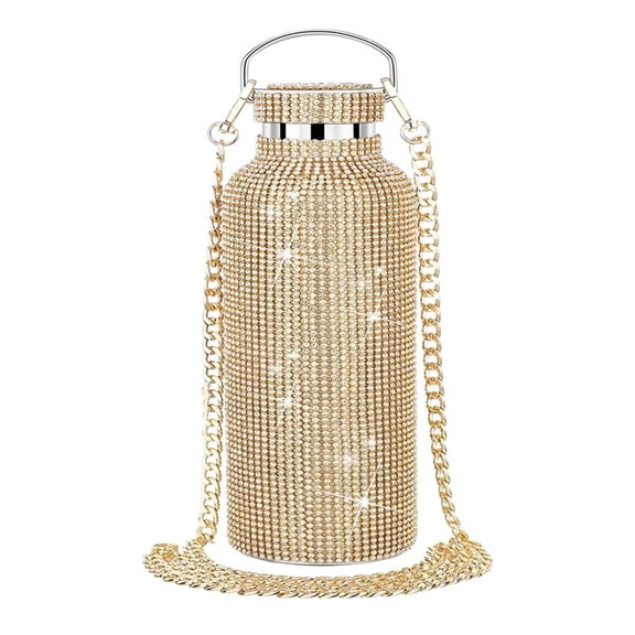 POYOGA Bling Rhinestone Vacuum Flask Glitter Bottles StainlessSteel Insulated