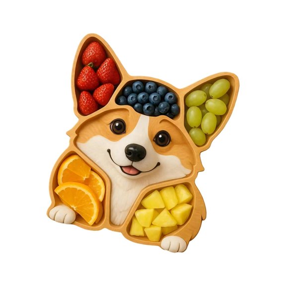 POYOGA Charm Dog Head Shaped Serving Dish Fruit Platter For Entertaining Guest