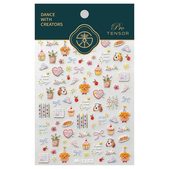 POYOGA Cheerful Raised Stickers Decals For Creative Crafting On Various Items