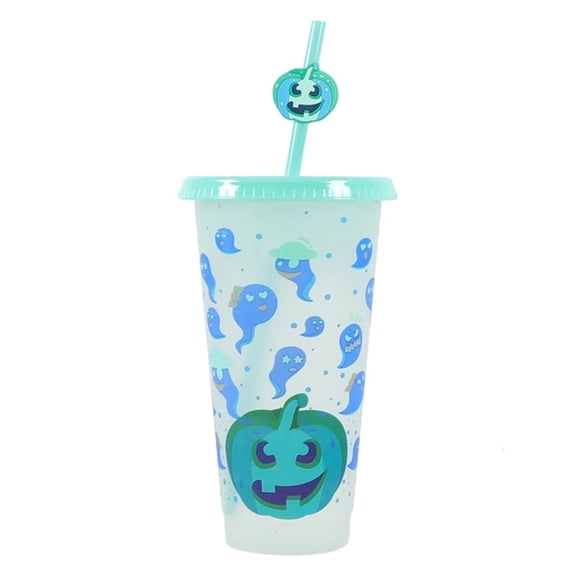 POYOGA Chilling Effect Efficient Plastic Cup 710ml Party Drinkware Covers Straw