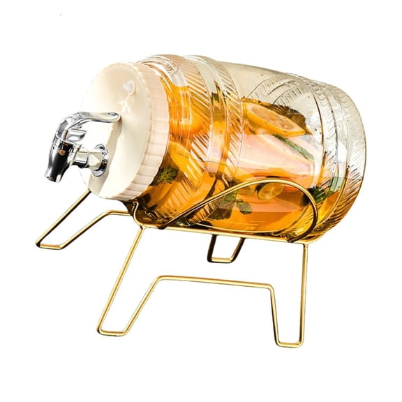 POYOGA Clear Juice Container with Stand Drinks Dispensers for Kitchen Wedding