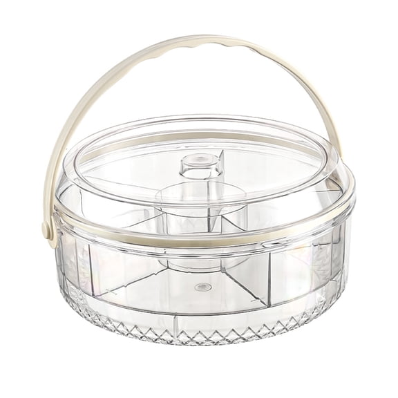 POYOGA Clear Multiple Compartment Party Tray With Ice Base and Protective Cover