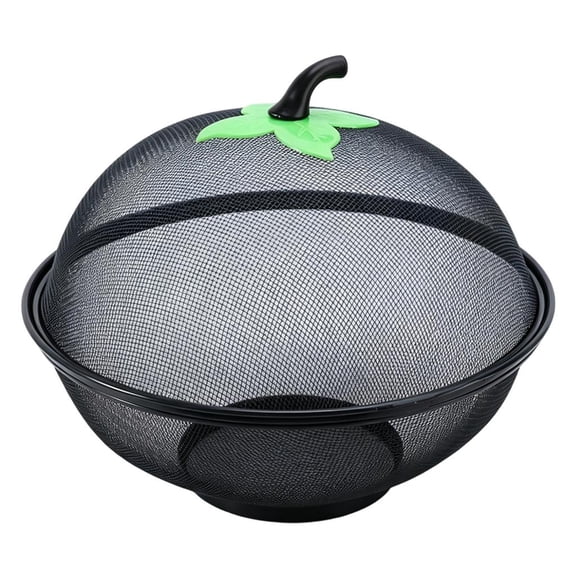 POYOGA Covered Wire Fruit Basket with Lid for Countertop Fruit and Bread Storage
