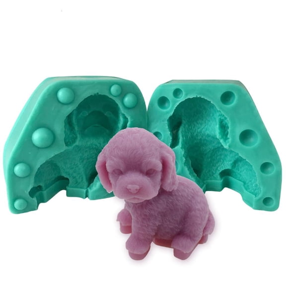 POYOGA Cute 3D Lion Dog Silicone Soap Mold for Fondant Cake Topper Decorating Chocolate Mould Baby Shower Party Decor