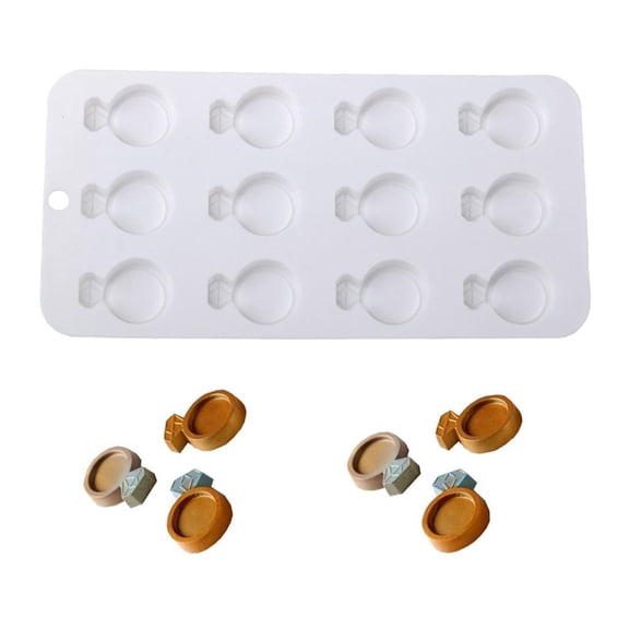 POYOGA DIY Silicone Love and Rings Treat Moldd For Romance Mousse Cakes And Dessert