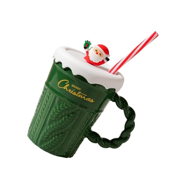 POYOGA Delicate Holiday Ceramic Mugs for Coffee Christmas Gift Homes Office Use