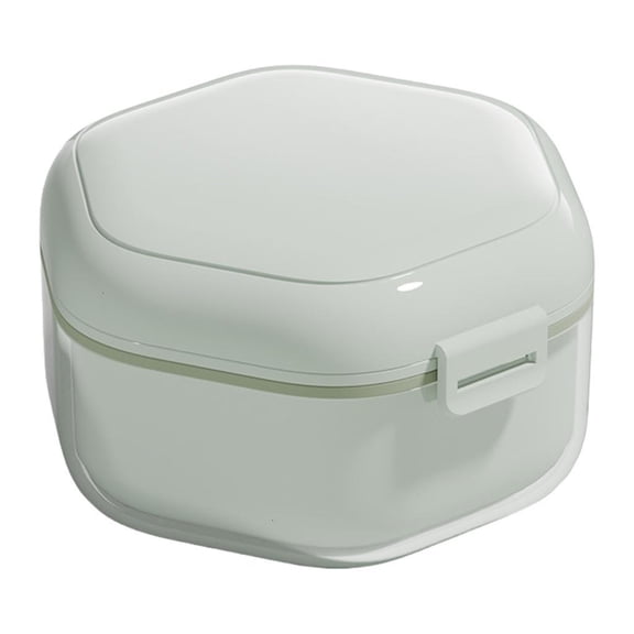 POYOGA Denture Bath Box Cup Strainer Basket Teeth Retainer Cleaning and Storage Case