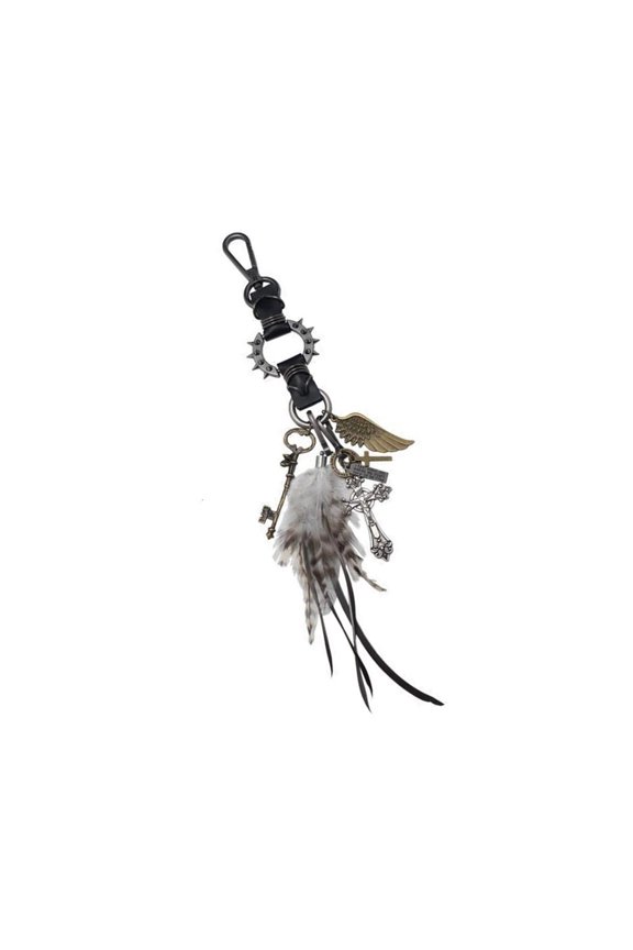 POYOGA Detailed Alloy Crucifix Key Holder Beautiful Handbag Ornament Keyring