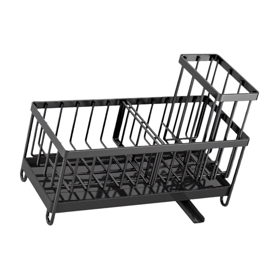 POYOGA Dishwashing Tool Storage Stand With Multiple Compartments Dish Drainer Rack