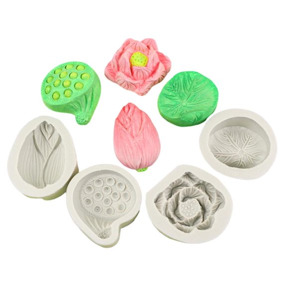 POYOGA Durable Silicone Lotuses Flower Mold Easy Releases for Creative Cake Design