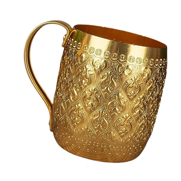 POYOGA Durable Tin Aluminum Alloy Thai Themed Cup Ideal For Iced Beverages