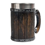 POYOGA Elegant Barrels Shape Drinking Cup Coffee Mug with Stainless Steel Interior