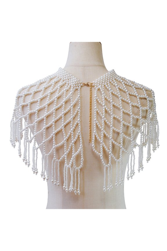 POYOGA Fashion forward Handwoven Shawl Body Chain Shoulder Necklace Beach Accessory