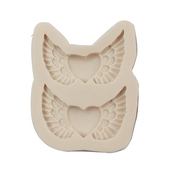 POYOGA Heart Wing Shaped Silicone Mold Fondant Mould Baking DIY Supplies Nonstick