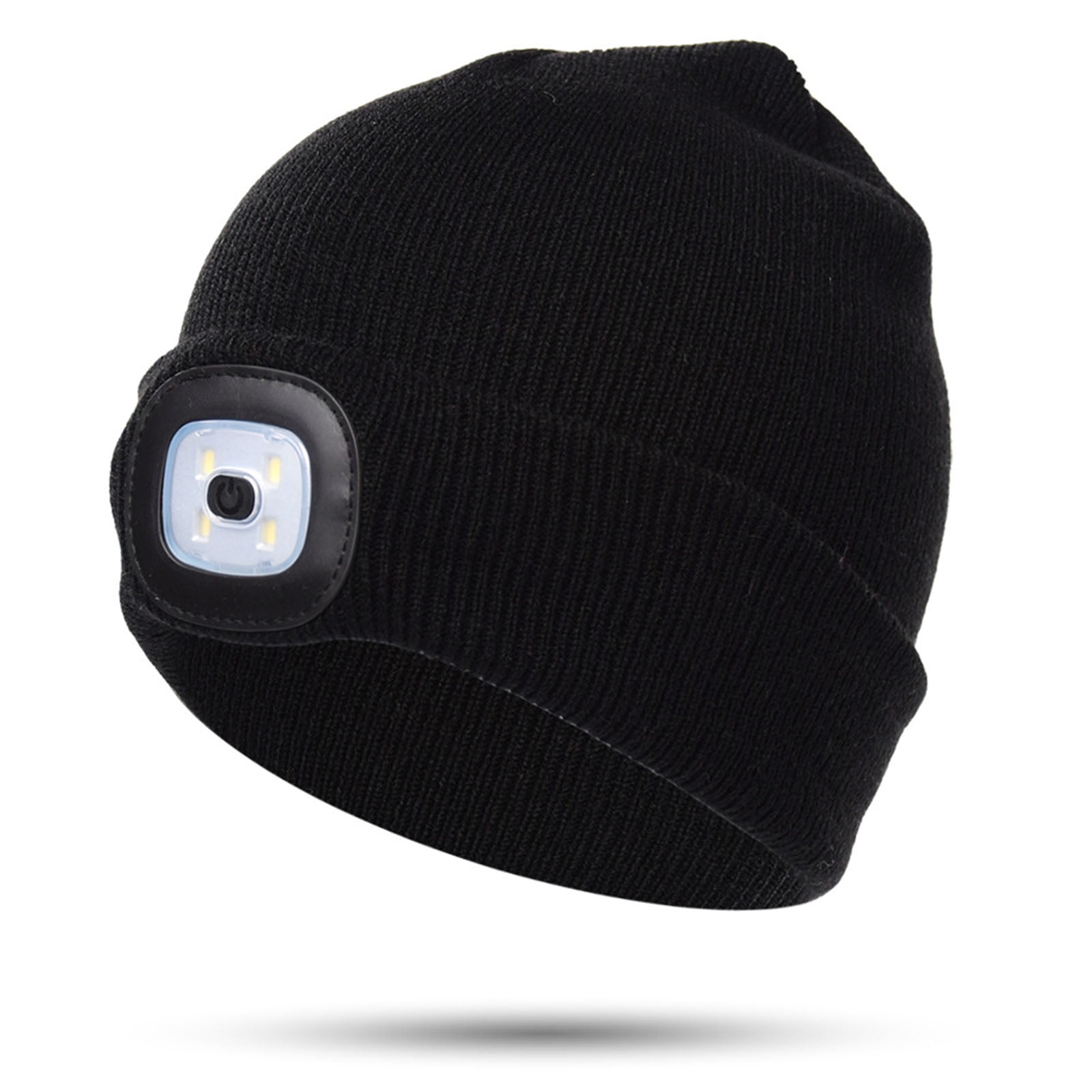 POYOGA LED Lighted Beanie Cap for Kids, Rechargeable 4 LED Headlamp