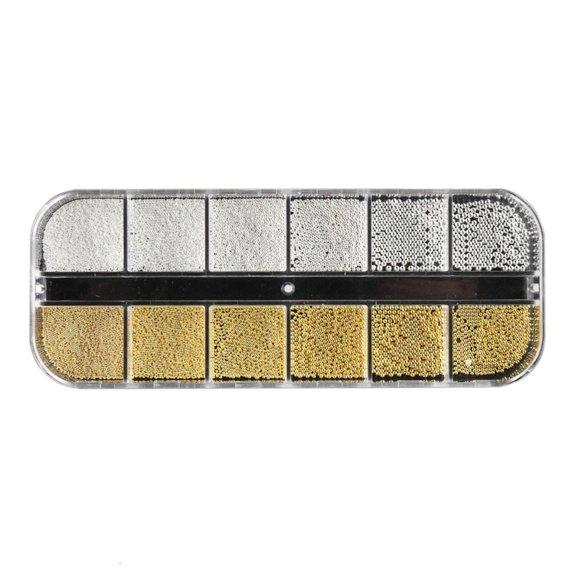 POYOGA Metal Mini Caviar Beads Pearls Pearls Caviar Mixed Manicure DIY Nail Art Decor