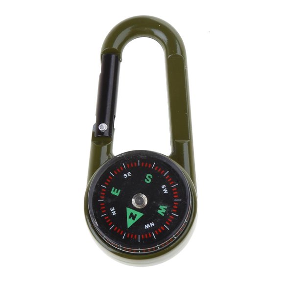 POYOGA Multifunctional Carabiner with Compasses & Thermometers Camping Accessory