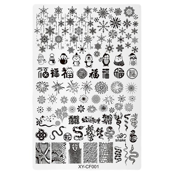 POYOGA Nail Stamping Template Tool Nail Art Stencil for Professional and DIY Use