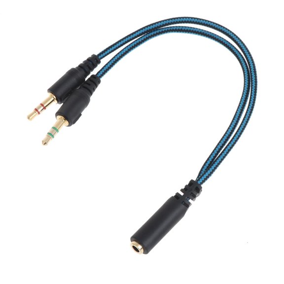 POYOGA Nylon-braide 3.5mm Extension Cable audios Headphone 3.5mm Splitter Mic Cable