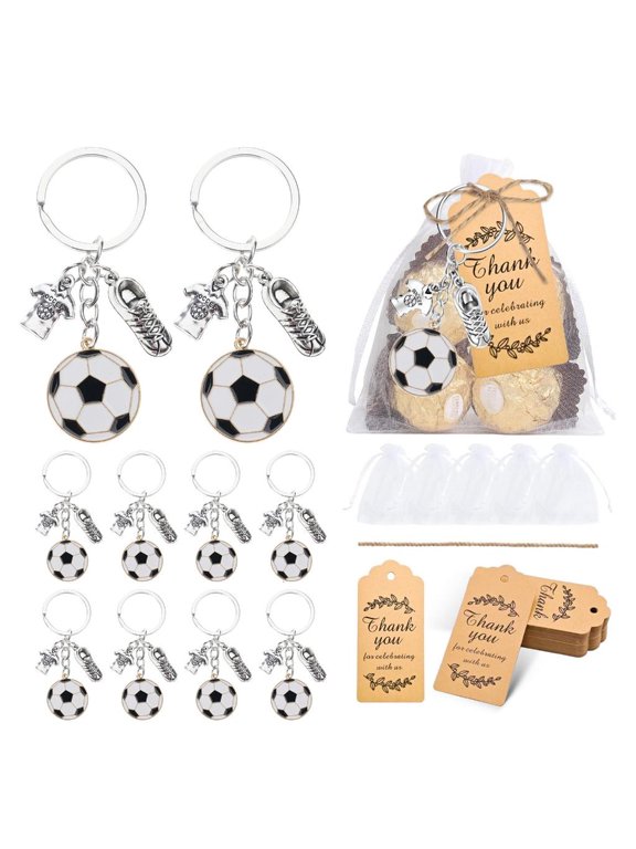 POYOGA Pack of 10 Colorful Sports Key Pendants Cloth Cleat Designs