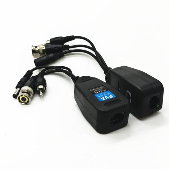 POYOGA Passive CCTV Coax BNC RJ45 BNC Cable Power Video Transceiver Connectors