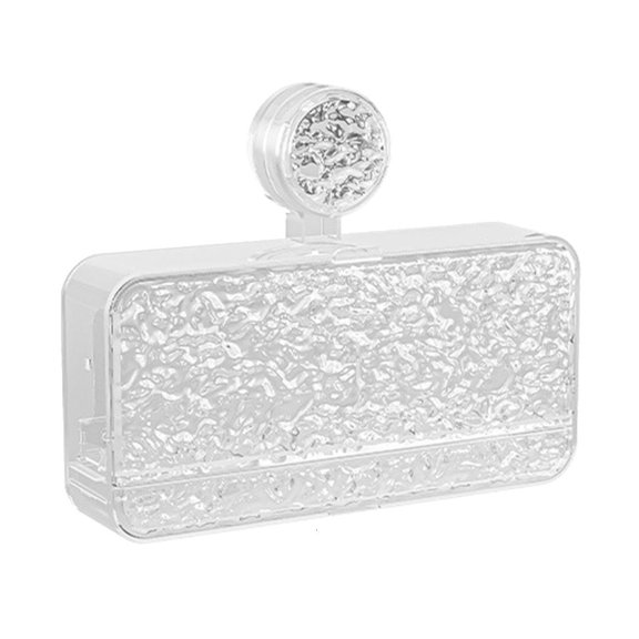 POYOGA Quick Installion Bathroom Shelf Soap Dispenser Adhesive Wall Mounted ABS
