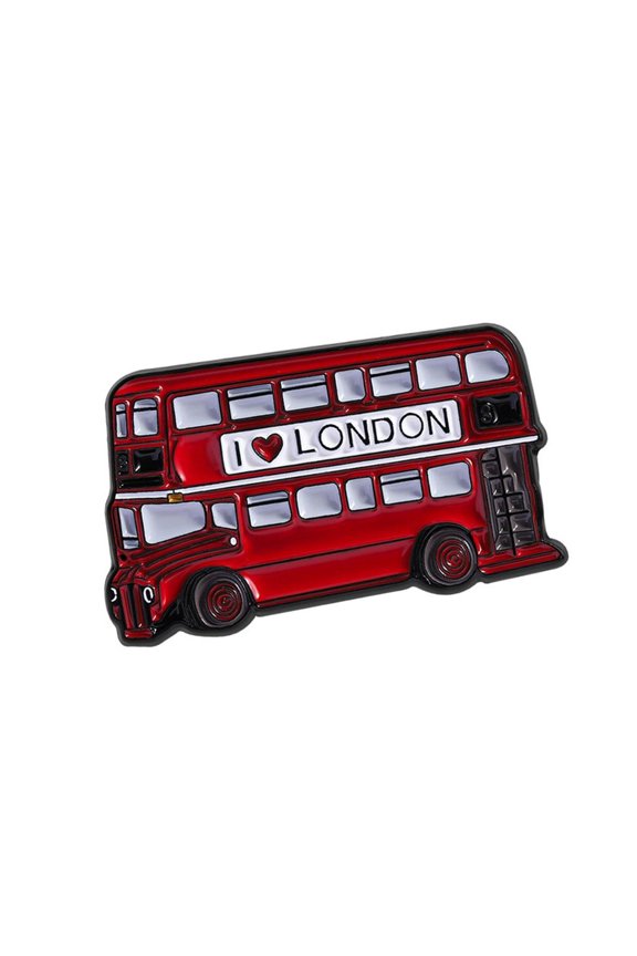POYOGA Red Double Layer Enamel Pin Fashion Jewelry Accessory