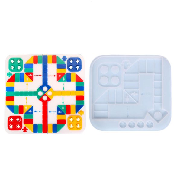 POYOGA Resin DIY Tabletop Board Game Flying Chess Family Game for Kid Craft Tool