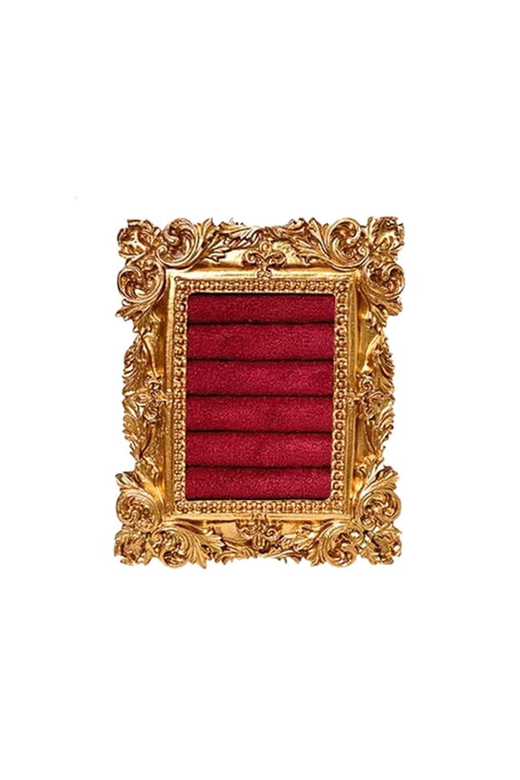 POYOGA Retro Jewelry Organiser Tray Velvets Resin Craft Ring Display Home Decoration