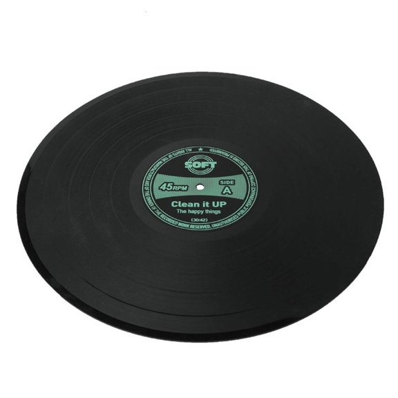 POYOGA Retro Vinyl Record Coaster Placemat Round Heat Resistant Silicone Drink Mat Home Table Tea Coffee Cup Pad Decor