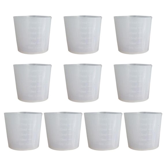 POYOGA Reusable Mixing Cup with Scale Silicone Measuring Cup Non-Stick Silicone Cup