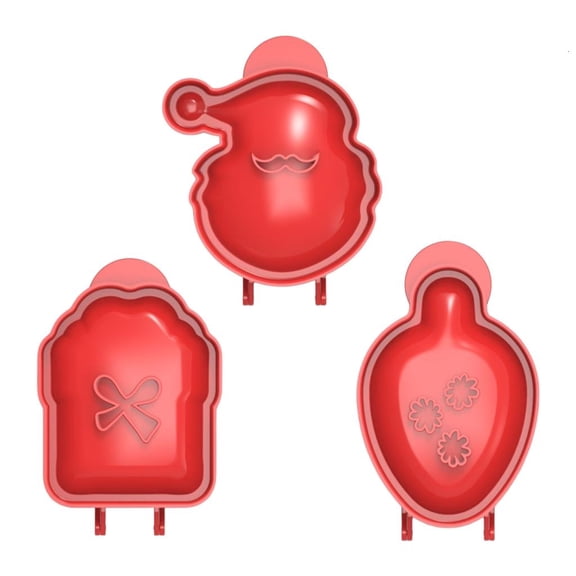 POYOGA Santa Apples Pie Maker Compacts Storage ABS Holiday Kitchen Baking Accessory